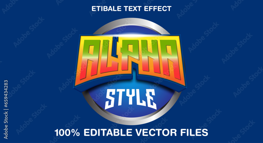 Poster alpha style 3d editable text effect template