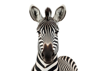 Fototapeta na wymiar Zebra isolated on transparent background, Generative Ai