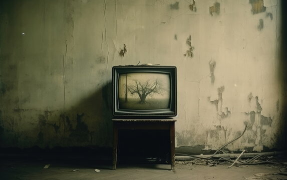 scary vintage TV. - Powered by Adobe