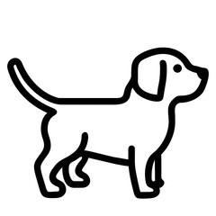 puppy icon outline