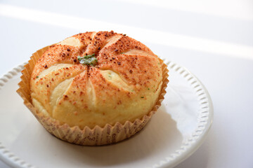 Butter baked bread stuffed with tuna