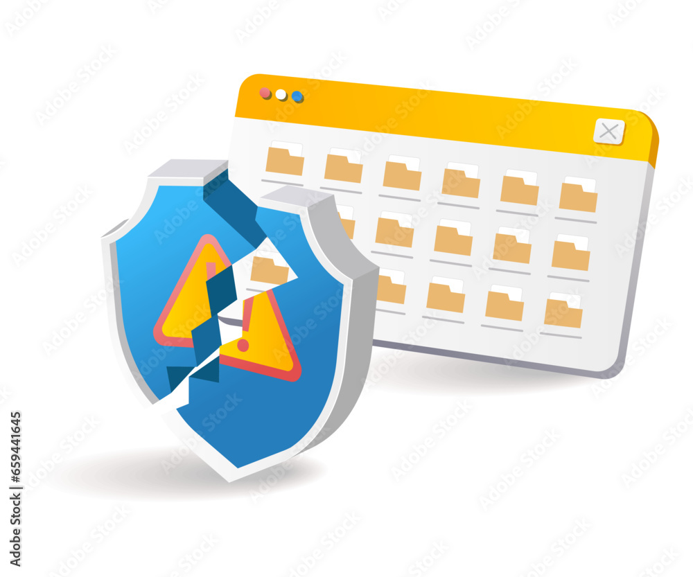 Leinwandbilder attacking the folder data security system