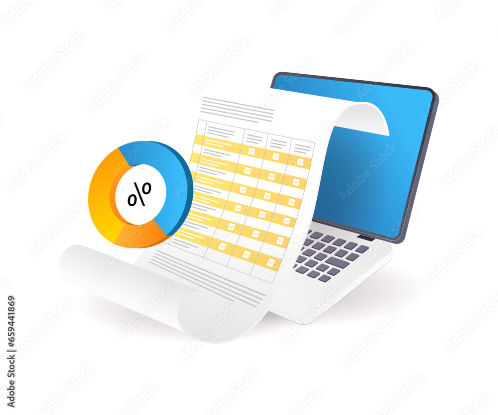 Aufkleber checklist data analysis of technology business development