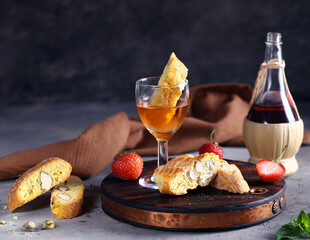 Italian biscotti cantucci cookies for dessert