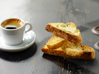 Italian biscotti cantucci cookies for dessert