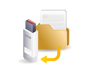 Portable file folder data storage