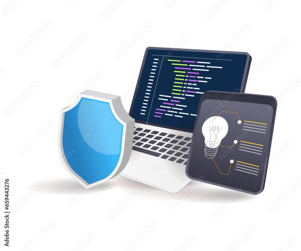 Aufkleber Security programming language concept idea