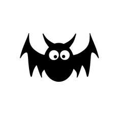  Bat. Vampire bat vector illustration scary halloween flying icon isolated on white background
