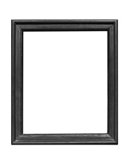 Old wooden photo frame on a white background