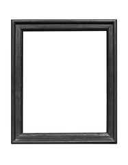 Old wooden photo frame on a white background