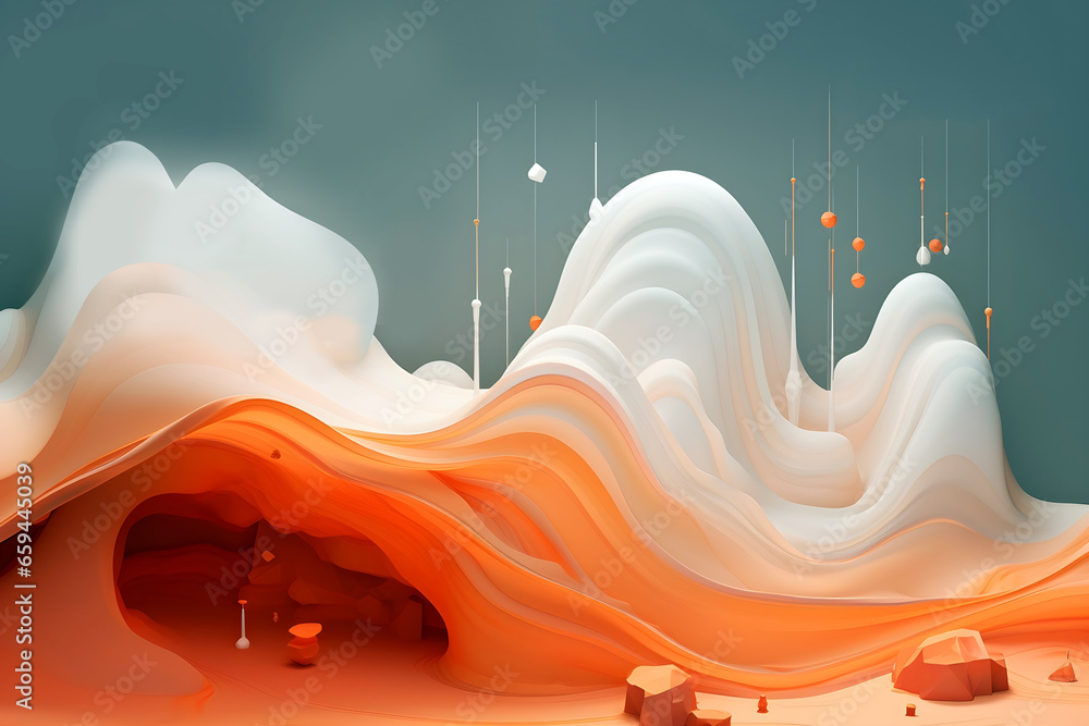 Poster abstract colorful gradient translucent wave background. modern glossy colorful translucent fluid mot