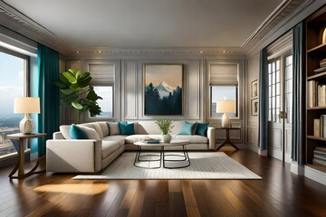 Fototapeta premium Interior living room