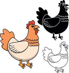 Cartoon chicken clip art