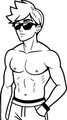 Fototapeta premium man cartoon