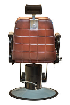 Vintage leather brown barber chair