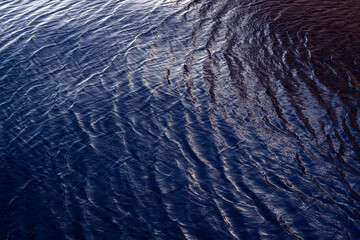 Dark blue sea surface for background.
