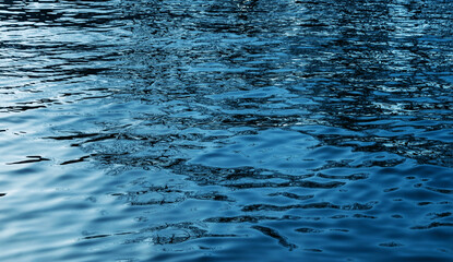 Dark blue sea surface for background.