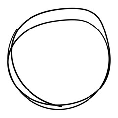 Isolated abstract linear shape on white background. Flat vector illustration, eps10