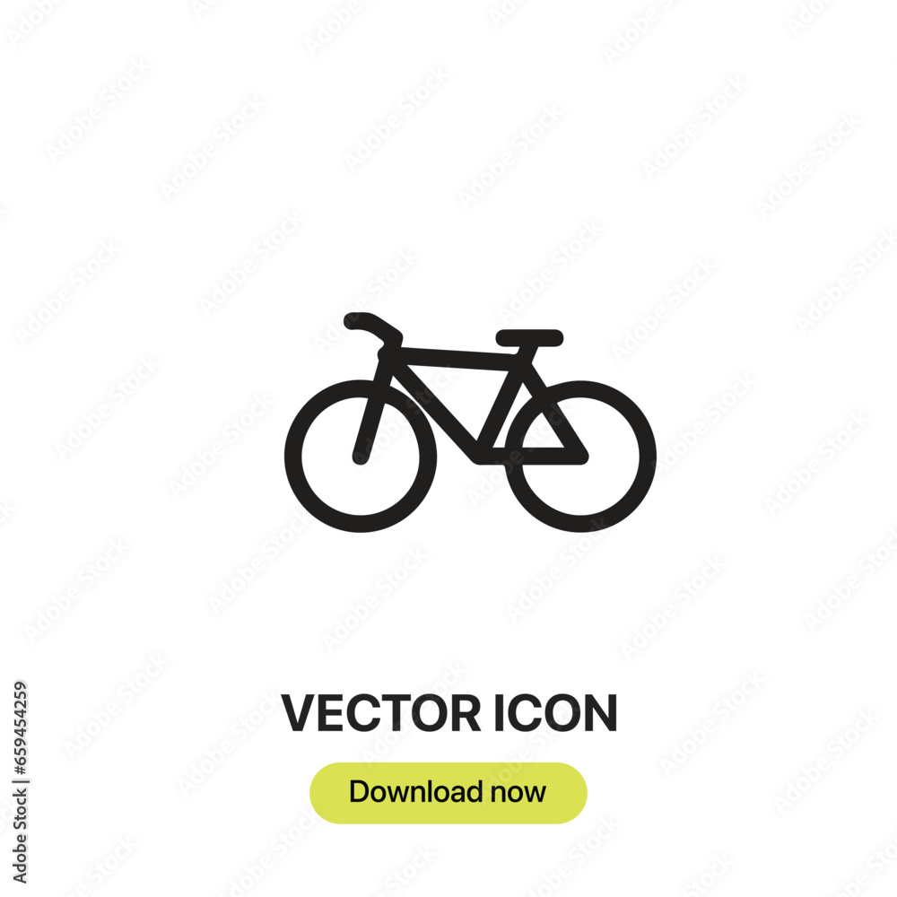 Poster bike icon vector. linear-style sign for mobile concept and web design. bike symbol illustration. pix