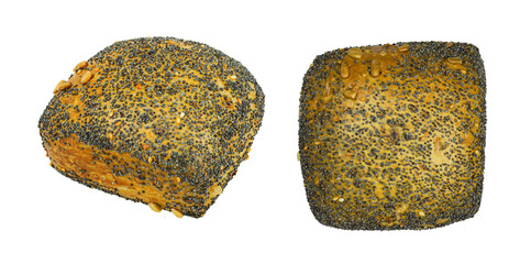 Bread for breakfast isolated on transparent background with png.
