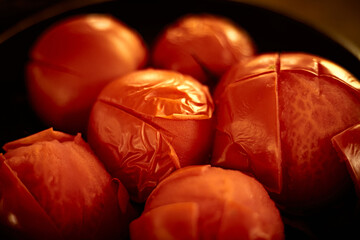 Close up roasted tomatoes