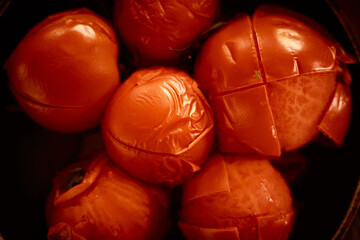 Close up roasted tomatoes