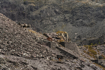 views around the old disused slate quarry of dinorwic , north Wales