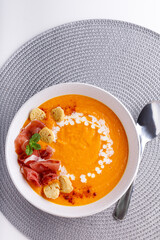 pumpkin soup with bacon