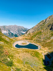 lake in the mountains of the caucasus