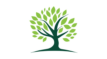 Obraz premium Tree green vector illustrations. roots mangrove tree vector design on a white background.
