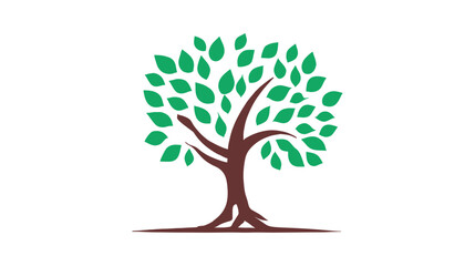 Obraz premium Tree green vector illustrations. roots mangrove tree vector design on a white background.