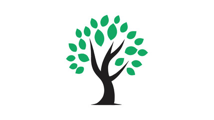 Tree green vector illustrations. roots mangrove tree vector design on a white background.