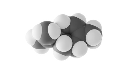 limonene molecule, aliphatic hydrocarbon molecule molecular structure, isolated 3d model van der Waals