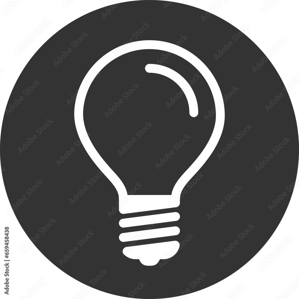 Poster light bulb icon vector. llightbulb idea logo concept. lamp electricity icons web design element. led