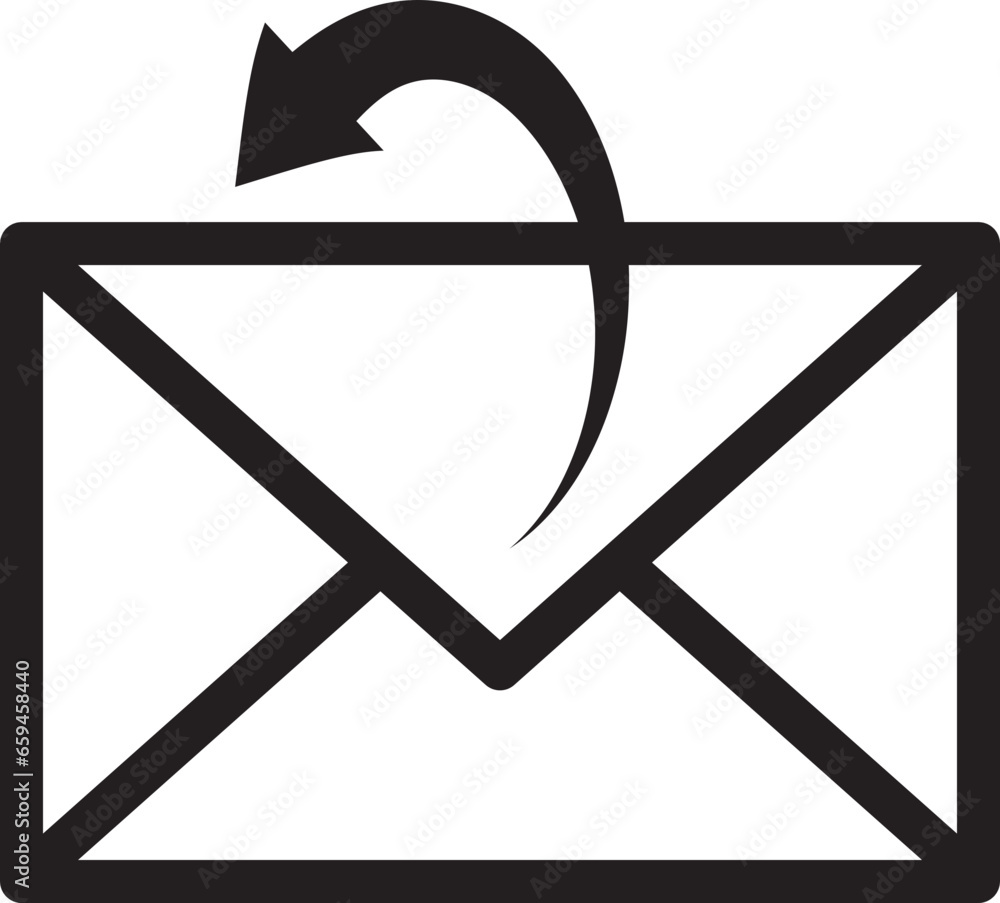 Poster mail icon vector sign. letter envelope symbol. message send to address illustration.