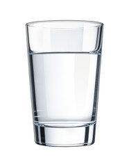 glass of water isolated on transparent background - obrazy, fototapety, plakaty