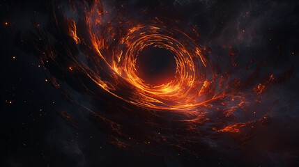 the psychedelic interstellar osmic black hole Osiris burned to a crisp 3d generative ai