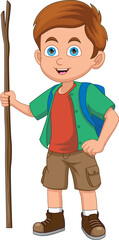 happy adventure boy cartoon