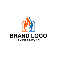 home fire consultation logo company brand