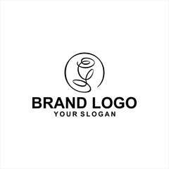 rose black flower brand logo company