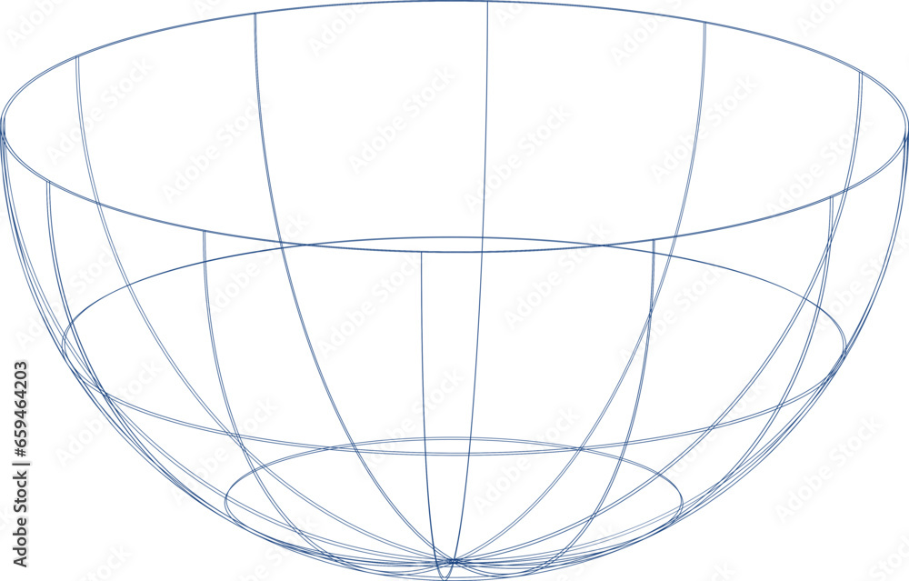 Poster geometric shape of sphere 3d design in technology style. abstract circle vector illustration.