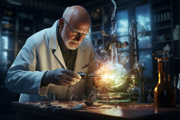 photo of scientist conducted groundbreaking experiments in the lab