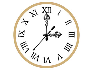 アンティークでシンプルな丸い時計