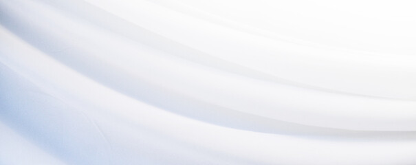 Minimalist white fabric banner background