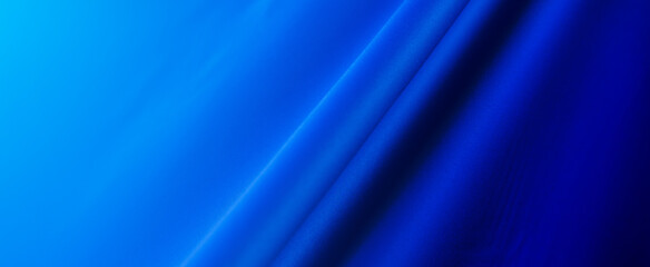 Abstract blue fabric banner background