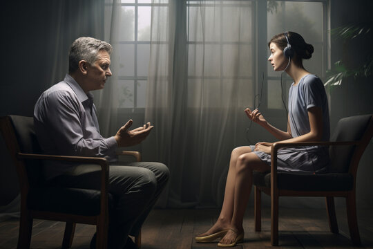 photo of therapist helped a patient overcome their fear of public speaking