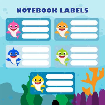 Name Label Images. Baby Shark Label Images.