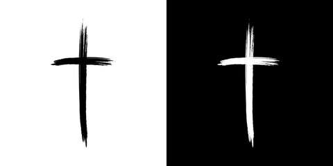 Cross, great religion logo for any purposes. Christian cross illustration.