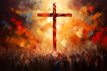 many people christian concept background