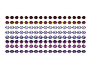 rhinestone chain brush in purples and burgundy. can be color customized.
